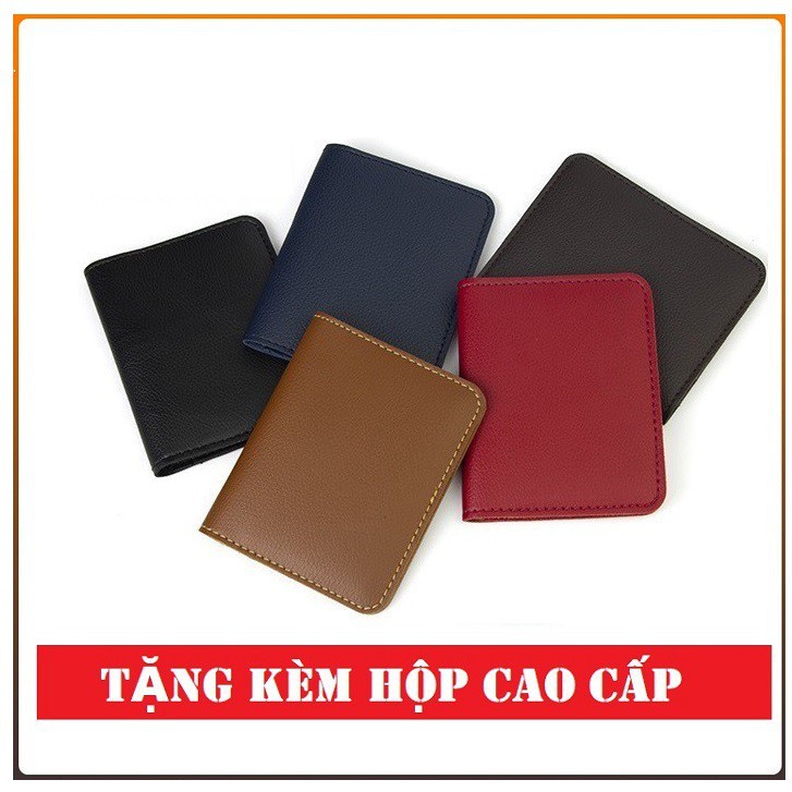 Ví Mini Nam Nữ Da Bò Thật Công Sở Để Thẻ ATM Card Visit Tiền Mặt | Bóp Da Đẹp | VD01 AT Shop !
