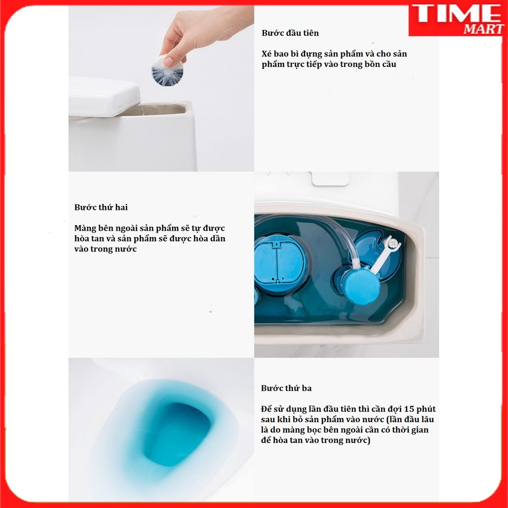 Chất tẩy rửa nhà vệ sinh tác động kép Xiaomi Clean-n-Fresh (40g x 12 gói)[TIME_MART siêu thị tiện ích gia đình]