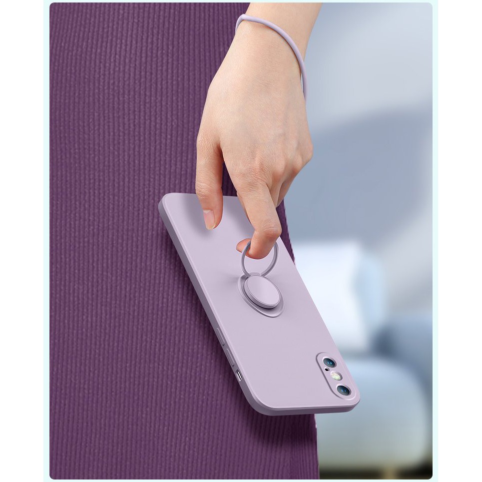 Ốp IPHONE chống bẩn kèm Iring viền vuông giả 7p/8p/x/xsm/11/11pro/pm/12/12pro/12pm/12mini