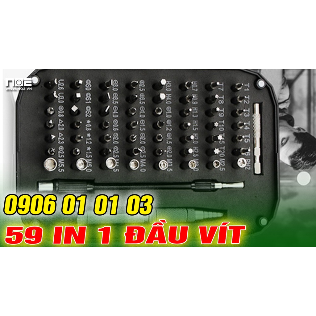 Bộ tua vít đa năng tua vit 59 trong 1 dụng cụ sửa điện thoại laptop đồ điện tử có nam châm