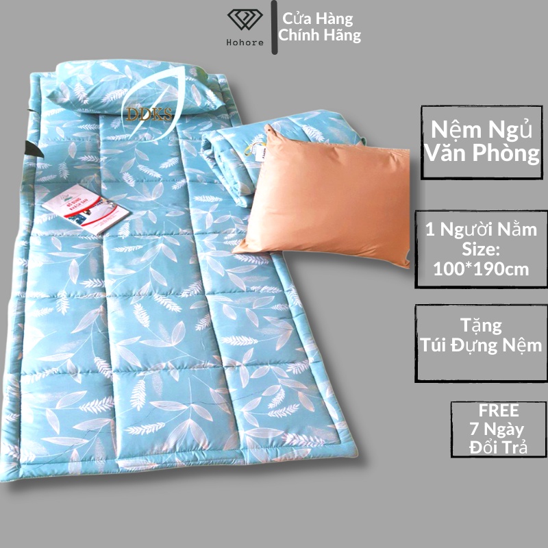 Nệm ngủ dành cho nhân viên văn phòng nệm topper mỏng trải sàn 1 người nằm size 100cm*190cm*2cm