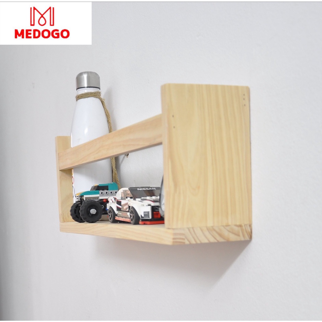 Kệ gỗ MEDOGO treo tường chữ U loại 2 tiện lợi, thiết kế mới, kệ trang trí