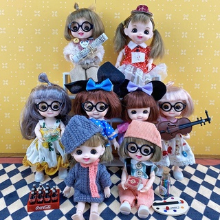 Bộ tóc giả ngắn màu trà sữa búp bê bjd 1/6 thời trang cho búp bê
