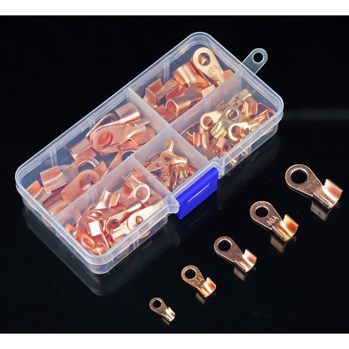 Set 70 Đầu Nối Dây Điện Bằng Đồng 10A 20A 30A 40A 50A Chất Lượng Cao
