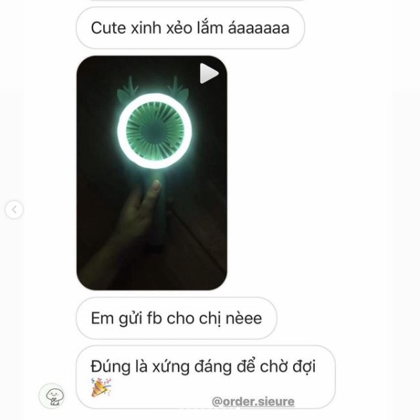 ❌ CÓ SẴN ❌ QUẠT MINI TÍCH ĐIỆN (CÓ FEEDBACK)