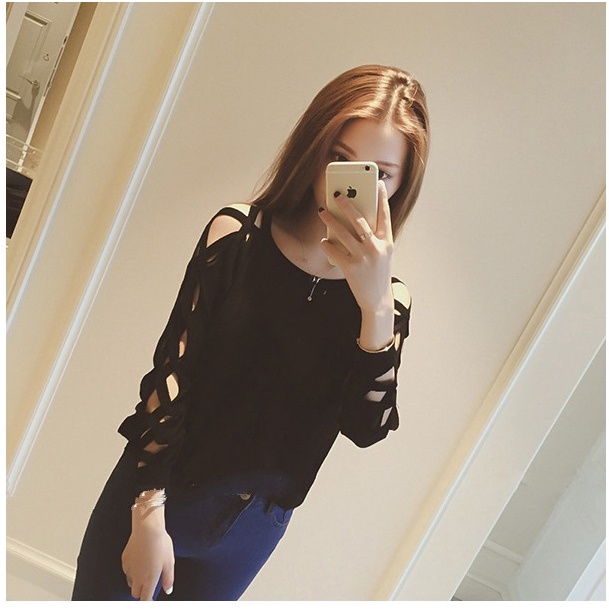 Áo len đan dây dài tay dáng ôm body phong cách hàn quốc