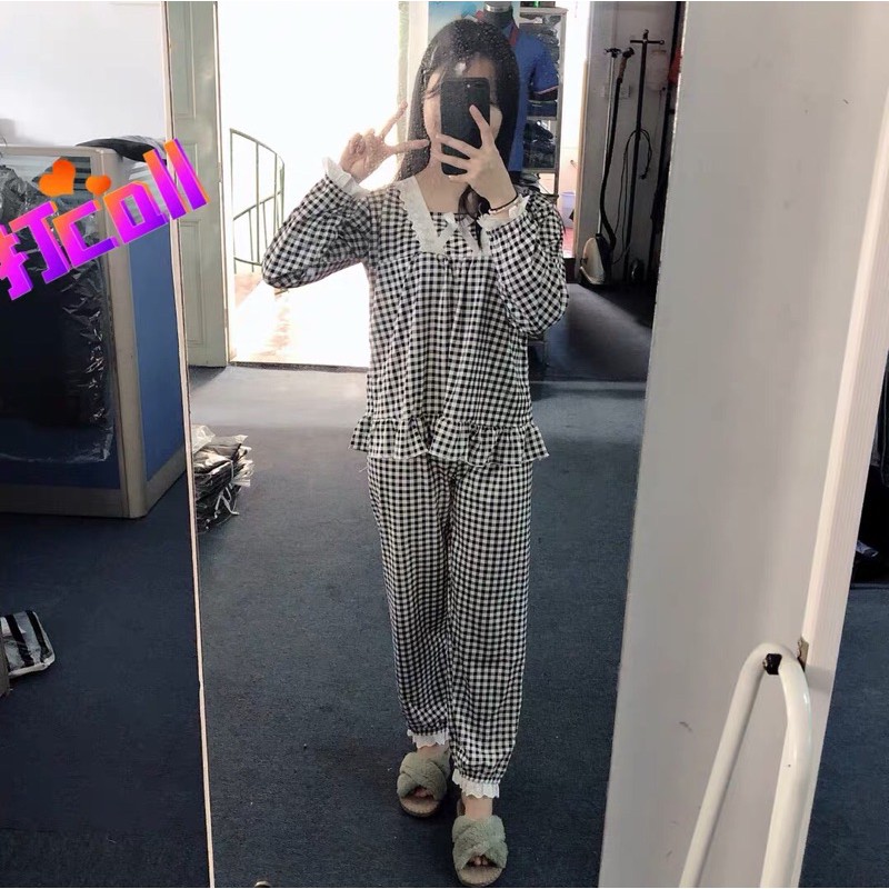 Bộ ngủ nữ cổ vuông hàng order 🥰