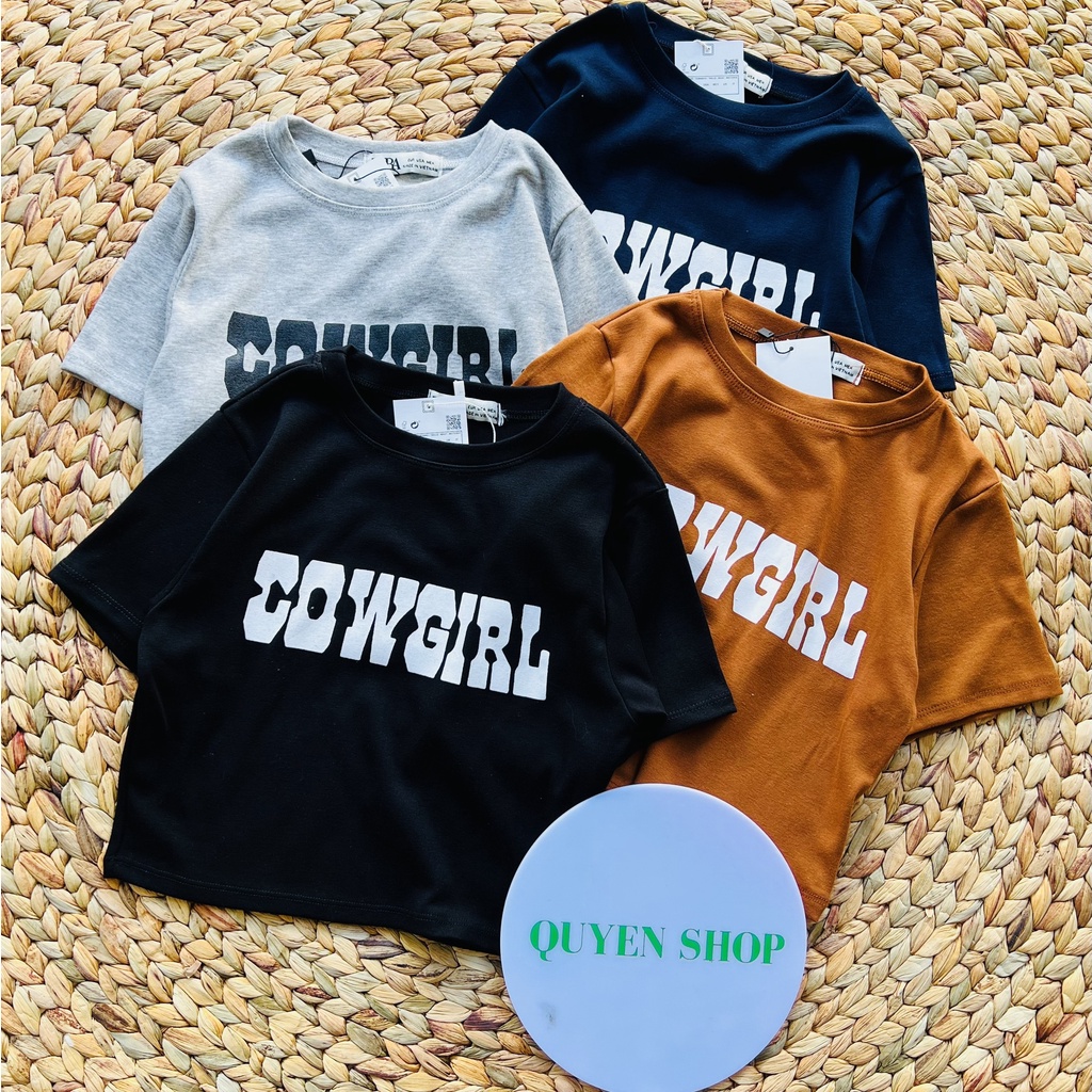 Áo Thun Nữ Croptop COWGIRL_QS QUYEN SHOP
