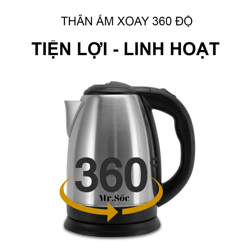 Ấm Đun Siêu Tốc Mr.Sốc(1.8L), Bảo Hành 12 Tháng, Hàng Chính Hãng - Mr.111