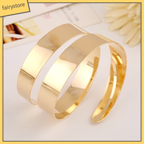 Vòng đeo cánh tay xoắn ốc đơn giản phong cách punk cho nữ