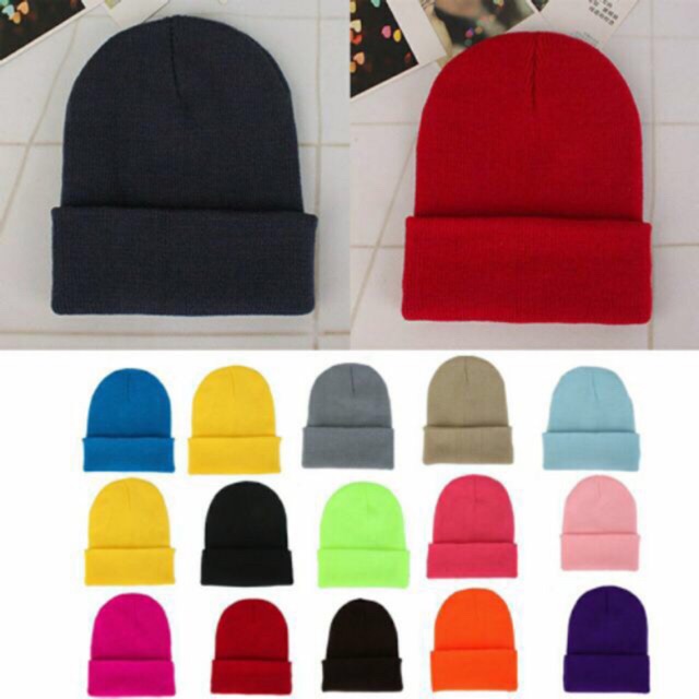 _[ Chuyên Sỉ Tận Gốc ]Mũ Len Beanie Trơn Nhiều Màu