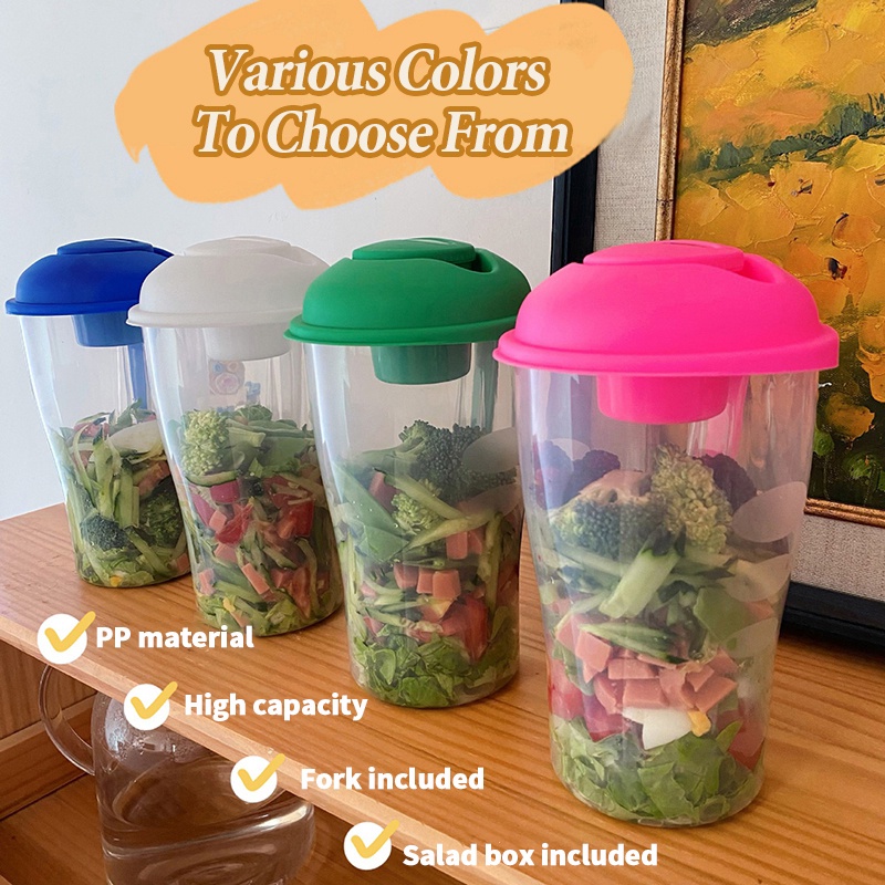 Cốc Đựng Salad Mang Đi Dã Ngoại Dung Tích 800Ml