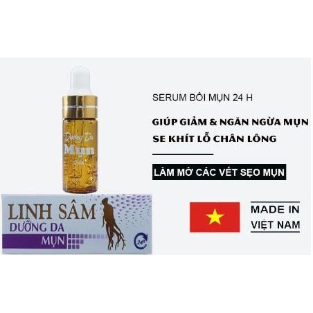 Serum bôi mụn 24h linh sâm dưỡng da mụn,kem bôi mụn