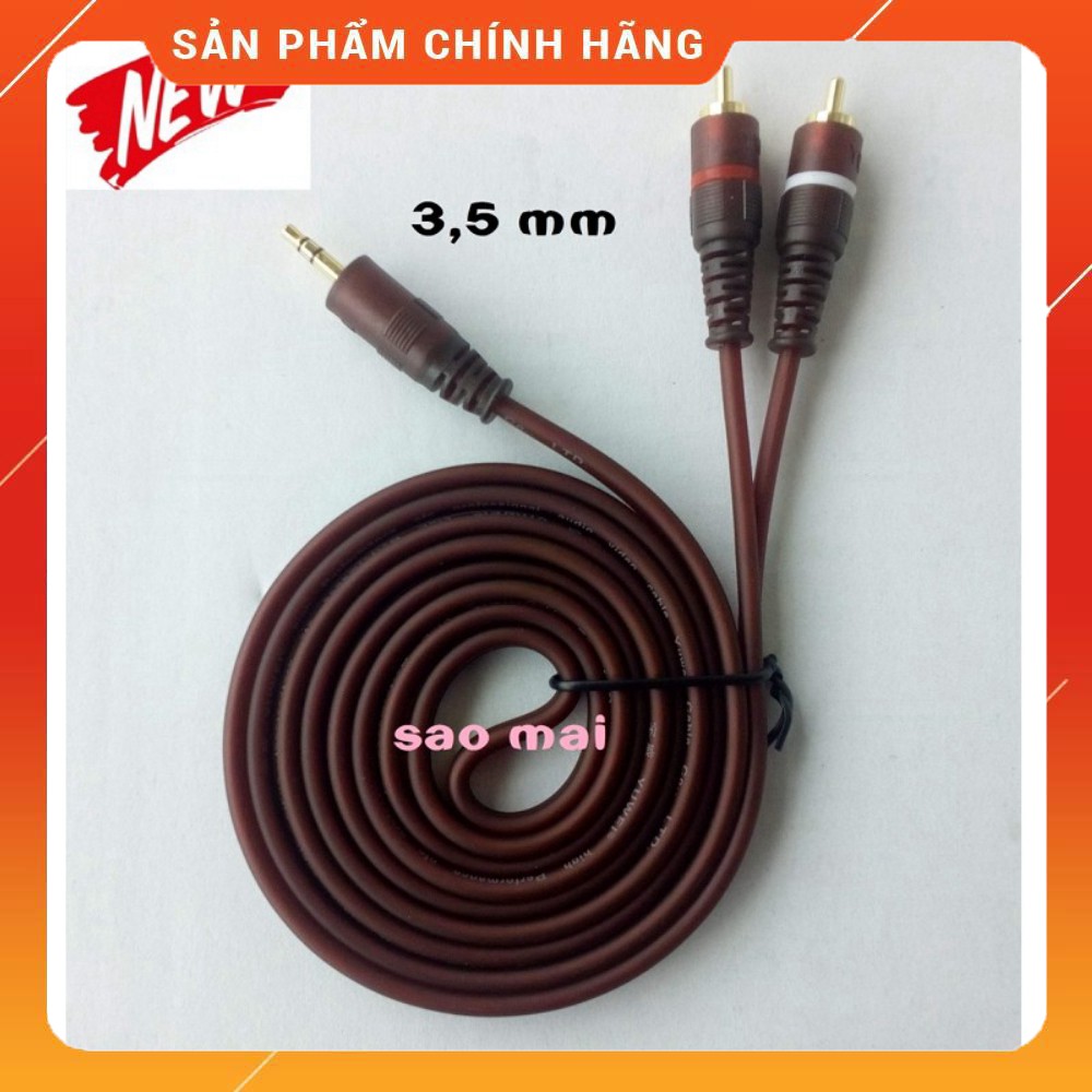 [KHUYẾN MÃI 10%]  Dây cáp loa AV 3.5mm ra 2 đầu bông sen - Loại tốt 1,5m - hàng chất lượng, giá tốt nhất TQ