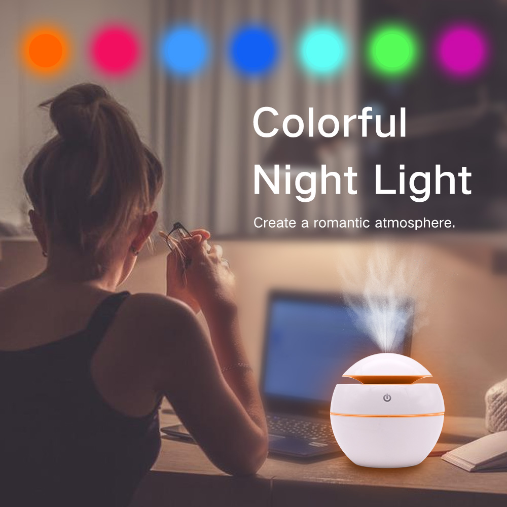 Máy Khuếch Tán Tinh Dầu Mini Có Đèn LED Tiện Dụng Cho Văn Phòng / Xe Hơi