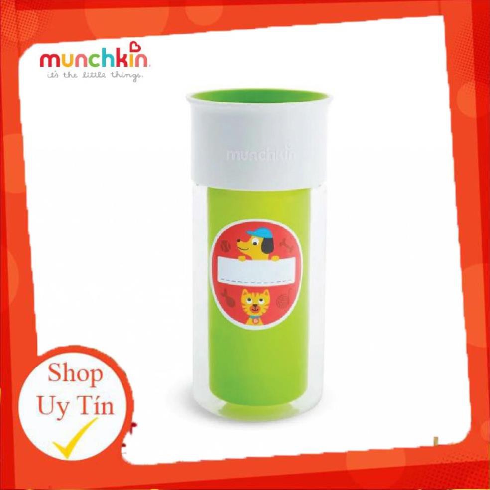 Cốc 360 Độ Chống Đổ Giữ Nhiệt Kèm Sticker Munchkin tập uống cho bé