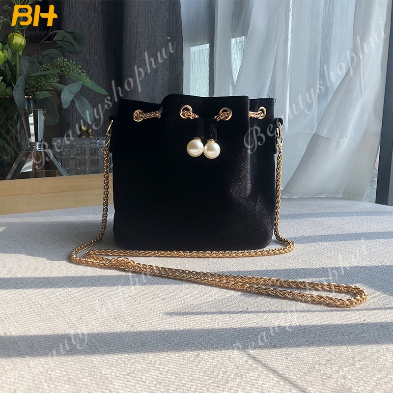 Túi Đeo Chéo Dây Rút Màu Sắc Ngọt Ngào Phong Cách Retro Thời Trang Cho Nữ