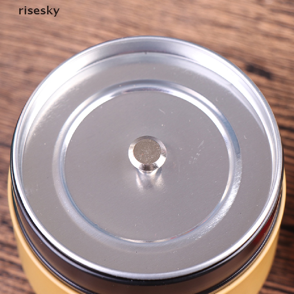 [risesky] Hộp Thiếc Đựng Cơm Trưa Màu Đen Nhám Có Khóa Và Chìa Khóa Chất Liệu Cấp Một Hộp Thiếc ♨Trên đó