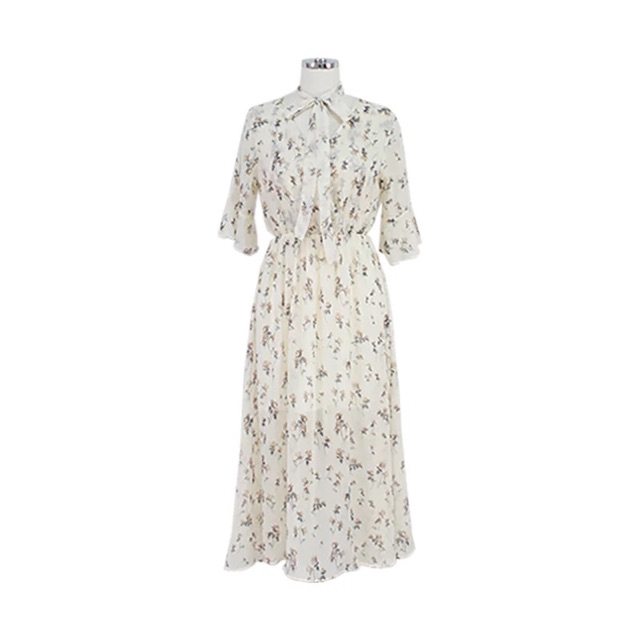 Váy hoa nhí vintage dáng dài / Đầm nữ ulzzang