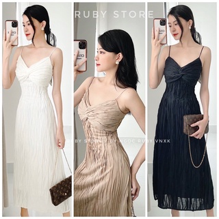 Đầm Maxi 2 Dây Xoắn Ngực  ( RUBYSTORE )