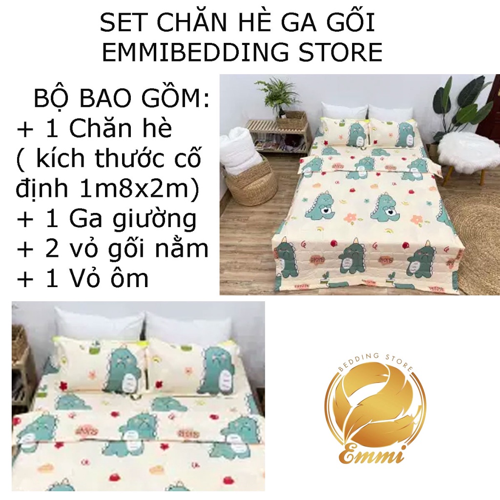 Bộ chăn hè ga gối cotton poly EMMIBEDDING STORE