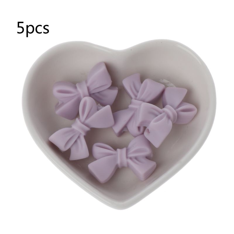 Bộ 5 Hạt Silicone Làm Móc Khóa DIY Không BPA Cho Bé Mọc Răng