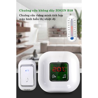 Chuông cửa không dây báo nhiệt độ ZOGIN ZJ-B18