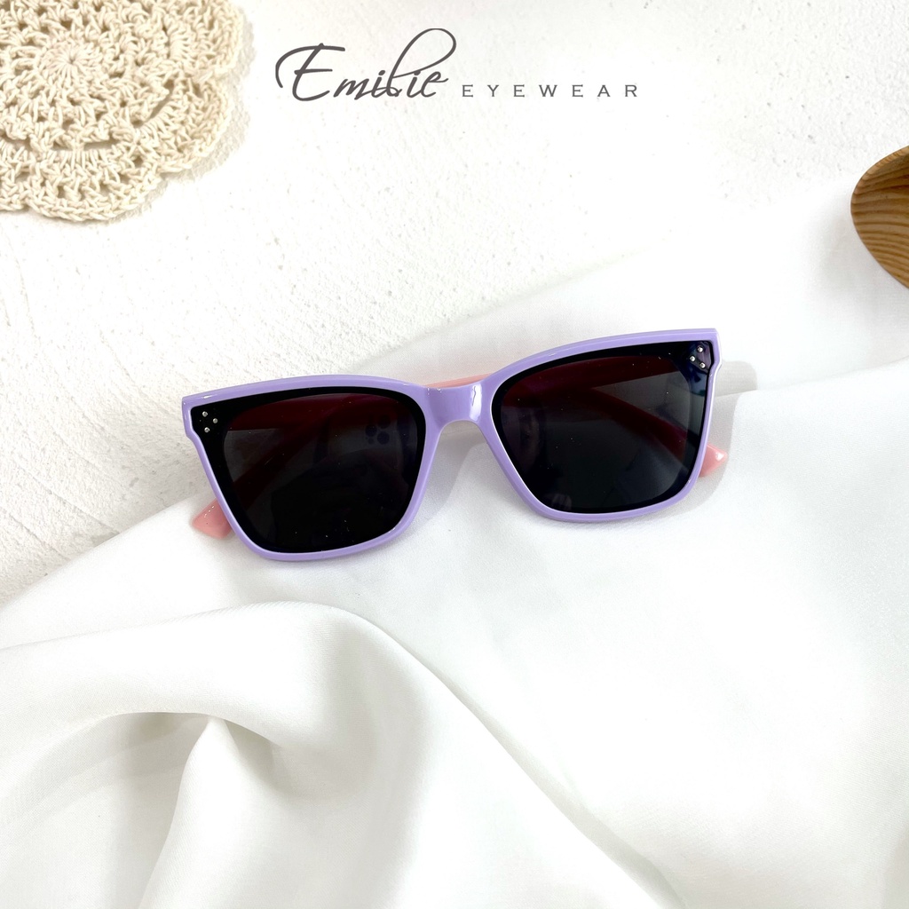 Gọng kính mát trẻ em kiểu dáng độc lạ, nhiều màu siêu xinh, mắt chống UV400 Emilie eyewear