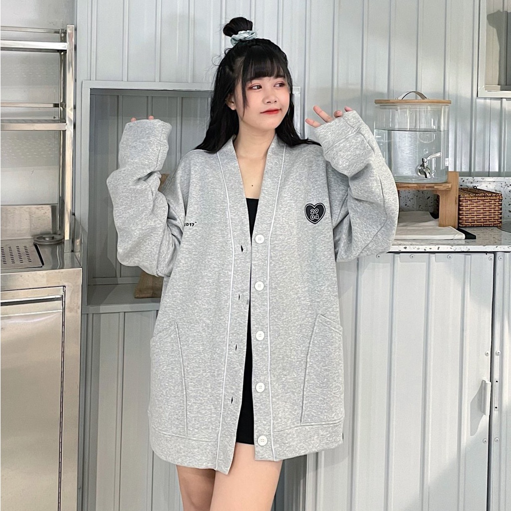 Áo Khoác Local brand - Cardigan 2904 Dragonbyboi nỉ bông cao cấp