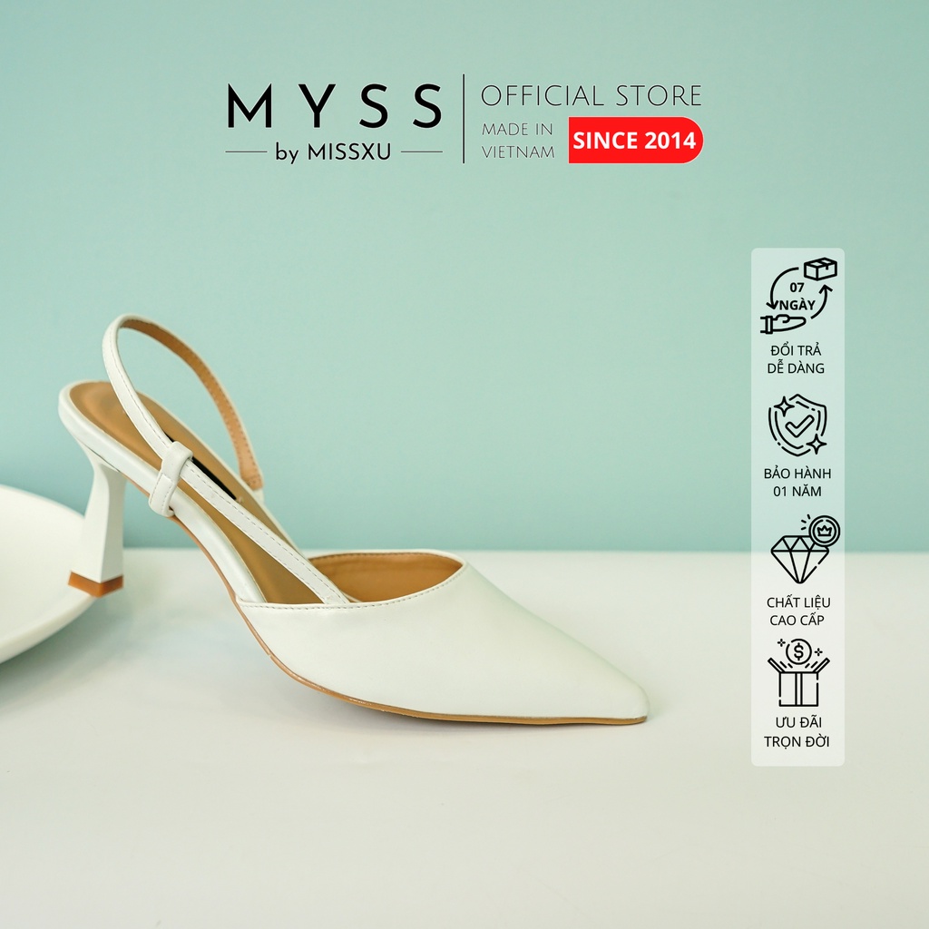 Giày nữ mũi nhọn 7 cm quai sau thời trang MYSS - CG241