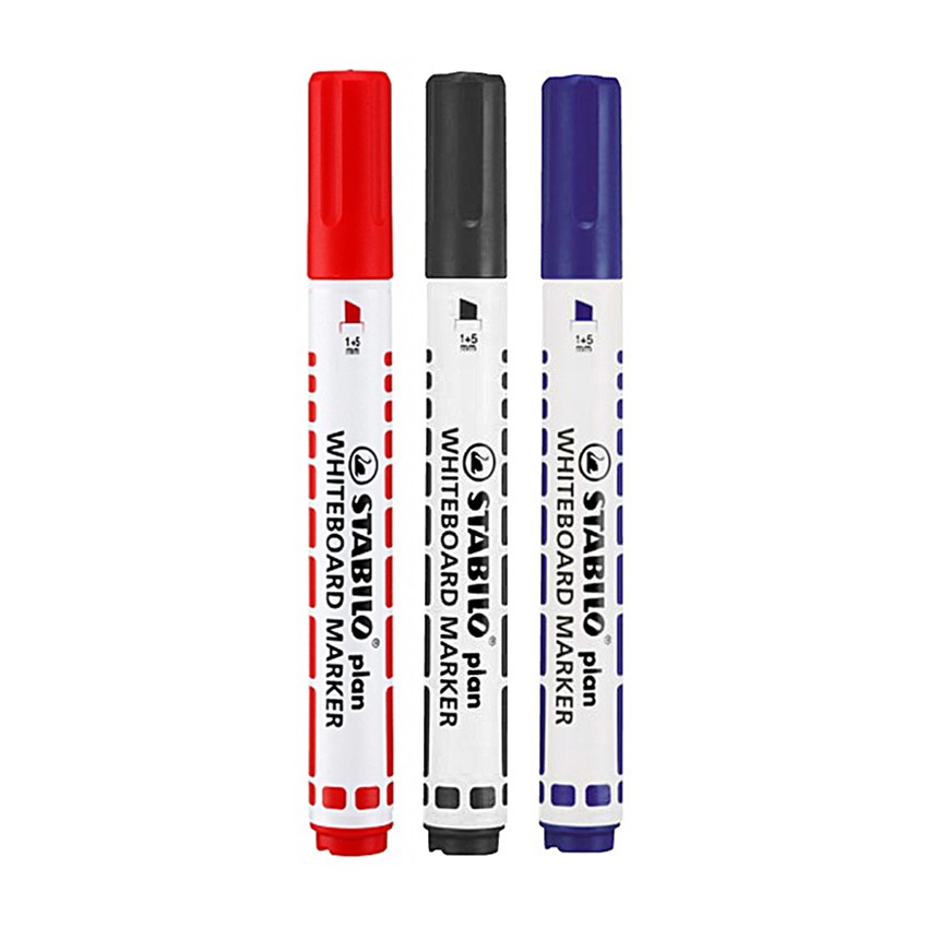 Bút viết bảng STABILO plan WHITEBOARD MARKER WM643 (Xanh, Đen, Đỏ, Xanh lá, Hồng, Tím)