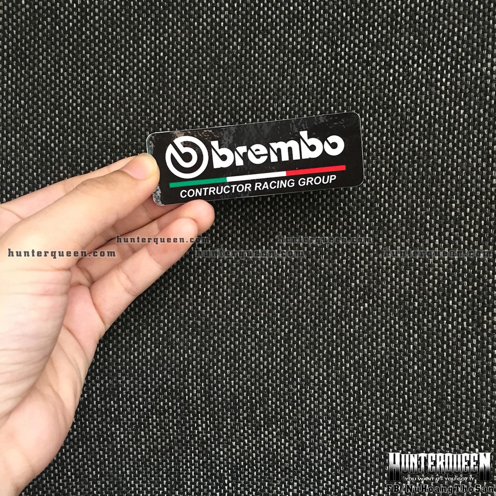 Logo Brembo[8.4x2.8cm]. Hình dán decal siêu dính, chống nước, tem đua trang trí. Đổi kích thước, màu sắc theo ý