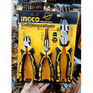 Bộ 3 kềm răng,cắt và nhọn cao cấp ingco hkhlps2832