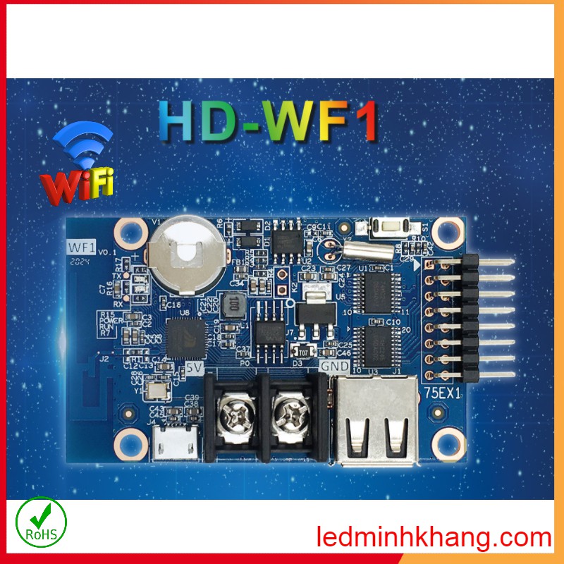 Card HD WF 1 mạch điều khiển led ma trận HD (có wifi điều khiển led fullcolor)