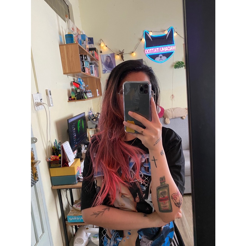 Áo Thun Vintage Rapper Hàn Quốc Jennie 1 Tay Lỡ Unisex - Đen/Trắng Cổ Tròn | Blackwork