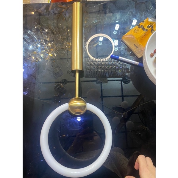 Ảnh thật - Đèn thả vòng led trang trí decor phòng ngủ,phòng khách,  đền thả bàn ăn, trang trí quầy bar.bảo hành 12