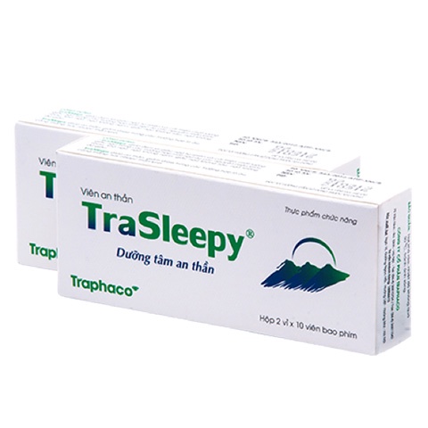 TRASLEEPY – Giúp dưỡng tâm an thần, giúp dễ ngủ, giảm căng thẳng, lo âu (20 viên)