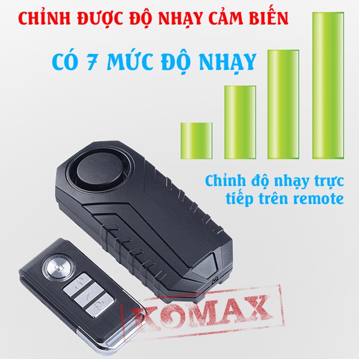 CHỐNG TRỘM CẢM BIẾN RUNG CÓ REMOTE KM - R16A