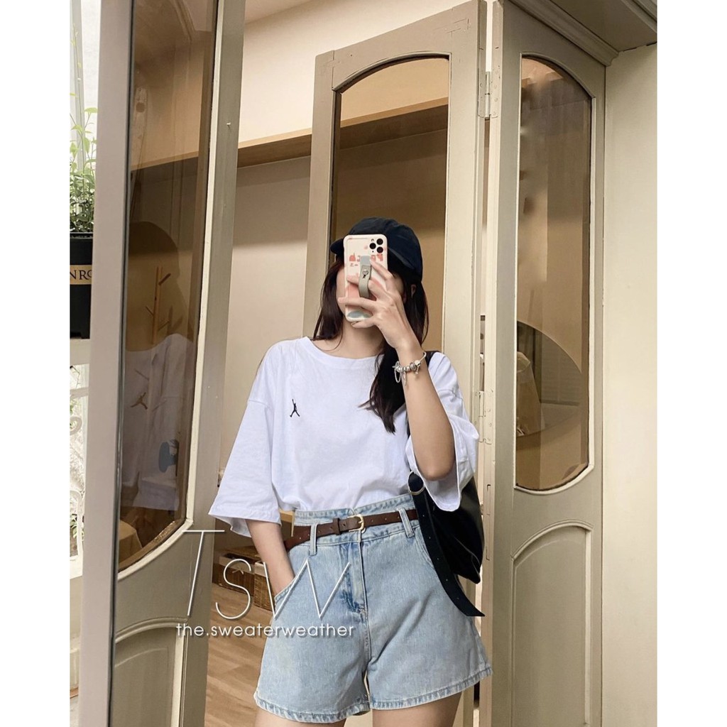 Áo Phông Oversize Cổ Tròn Cộc Tay In Hình Bóng Rổ 🎁 Nana's House - FREESHIP 🎁 Thun tay lỡ dáng suông kiểu dáng thể thao