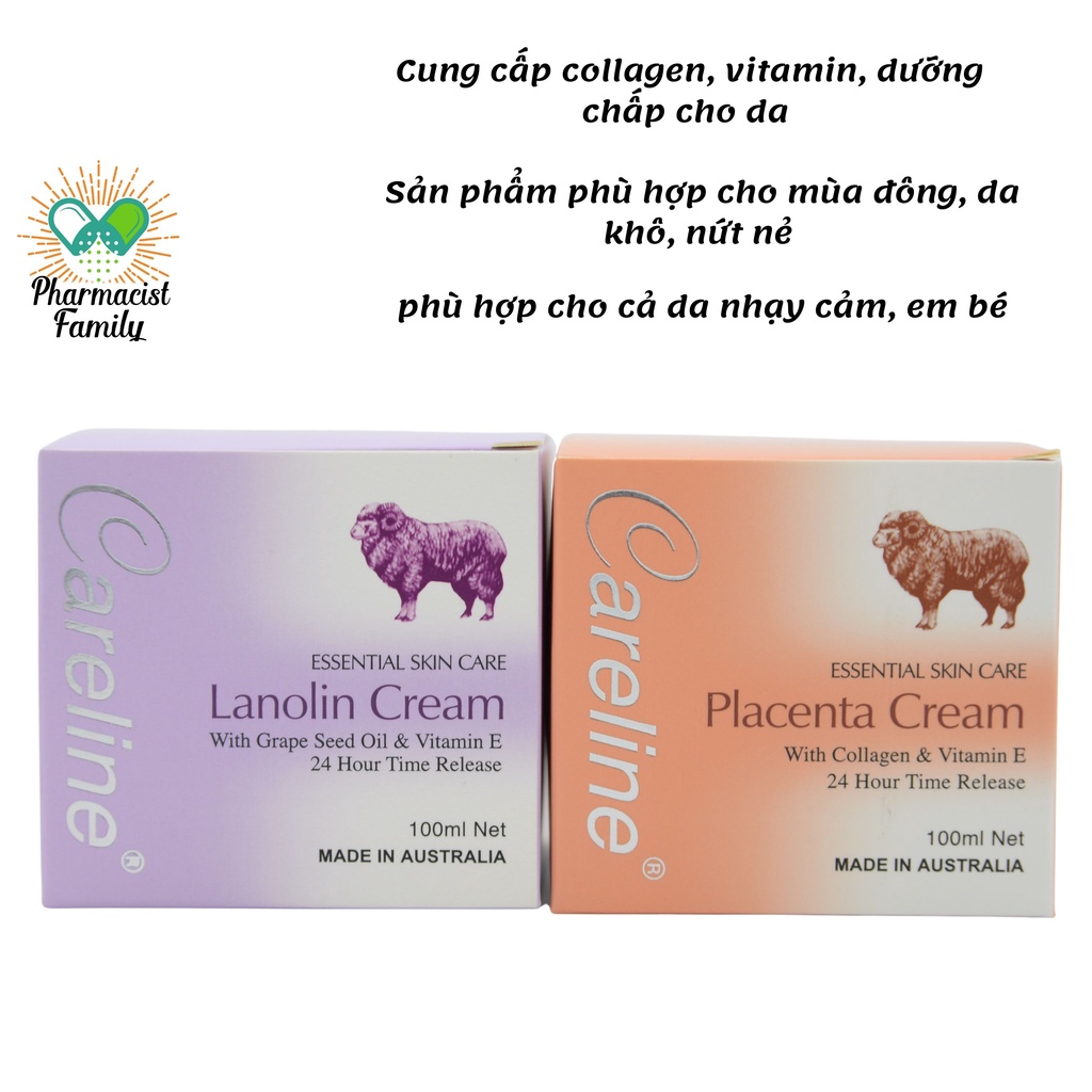 [ÚC] Kem Nhau Thai Cừu Careline Placenta Cream -100ml