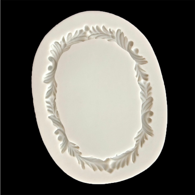 Khuôn tạo hình trang trí bánh fondant bằng silicon thiết kế kiểu khung gương vintage