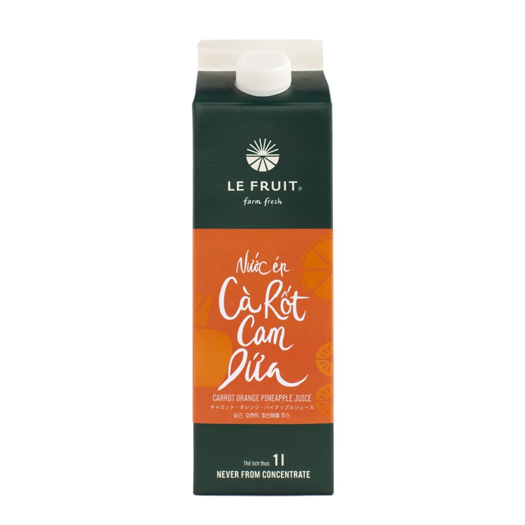 Nước ép dứa, cà rốt, cam Le Fruit 1L