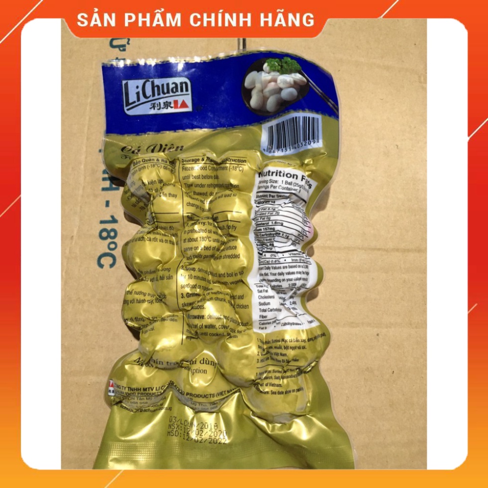 [HCM HOẢ TỐC 200g] Cá viên Lichuan 200g NUONGFOOD