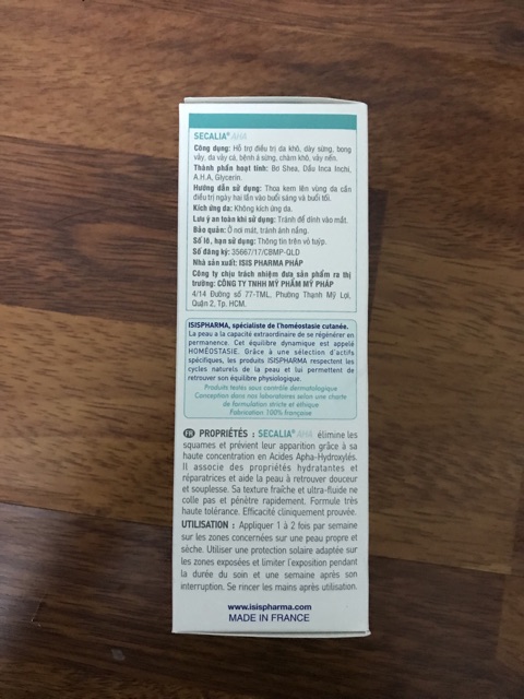 ISIS Pharma Secalia A.H.A Kem trị da khô tăng sừng, nứt gót chân