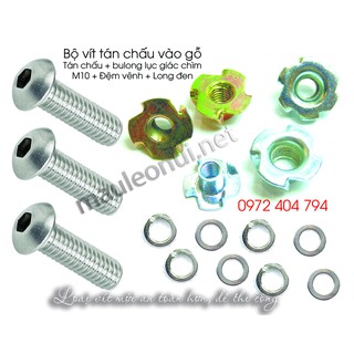 Combo 2 bộ Bulong cho mấu leo núi có 2 lỗ vít