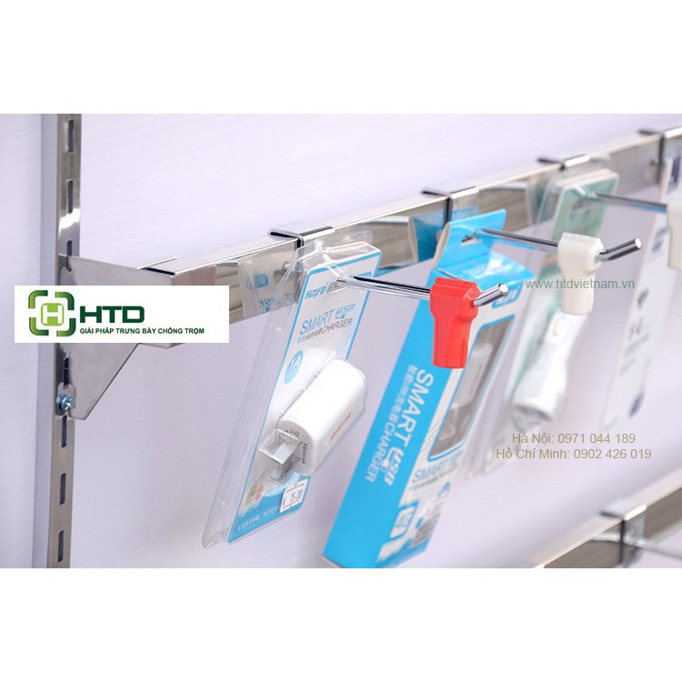 Thanh hộp chữ nhật inox  15*30mm dùng để cài móc treo.