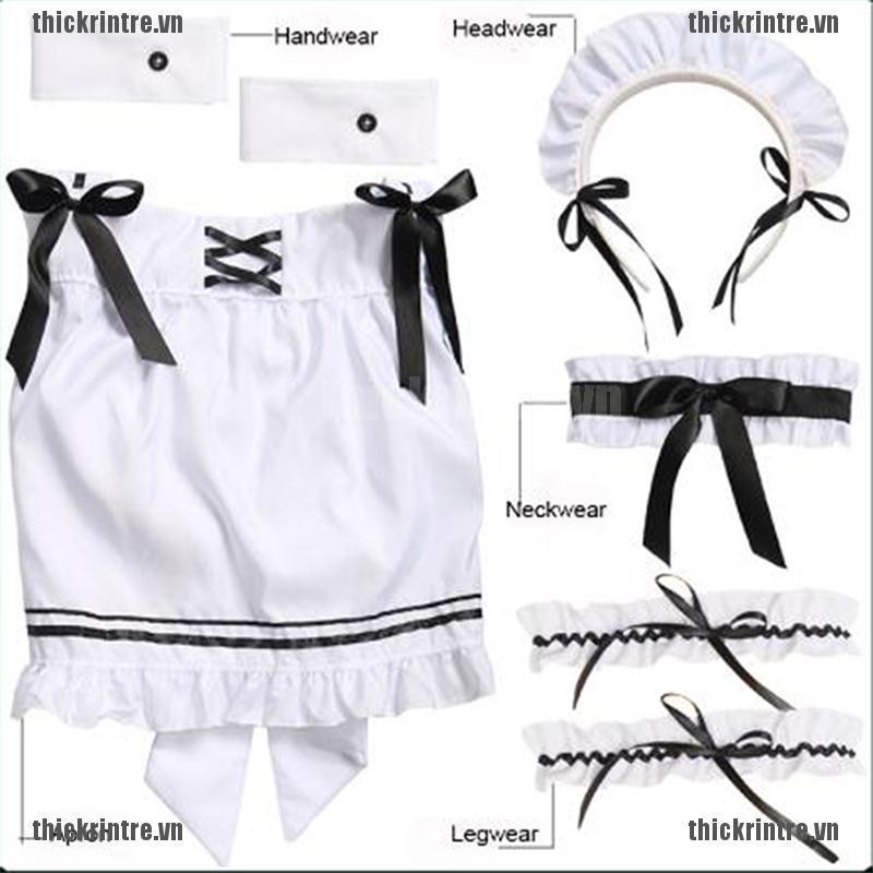 Bộ đầm hóa trang cô hầu gái Lolita dễ thương phong cách Pháp