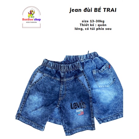 (13-35kg)quần jean đùi lửng cho bé trai mềm đẹp