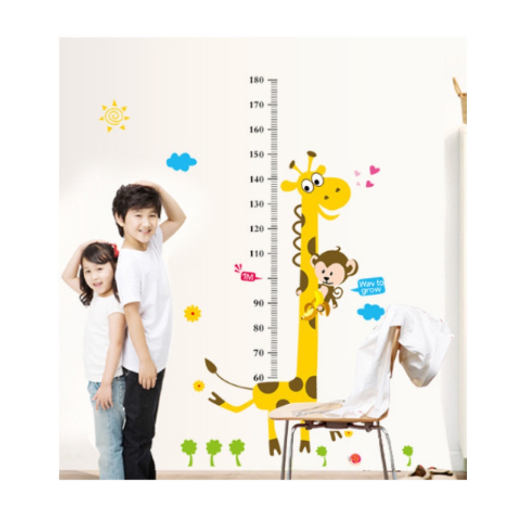 TD03_Tranh Decal dán tường thước đo chiều cao cho bé