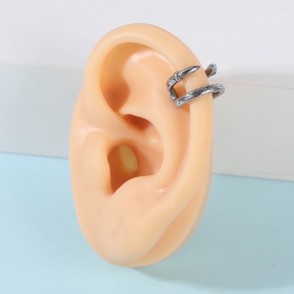 1 Đôi Khuyên Kẹp Vành Tai Hình Đầu Lâu/Vương Miện/ Răng Cưa Cá Tính